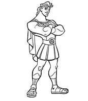 coloriage hercule croisant les bras